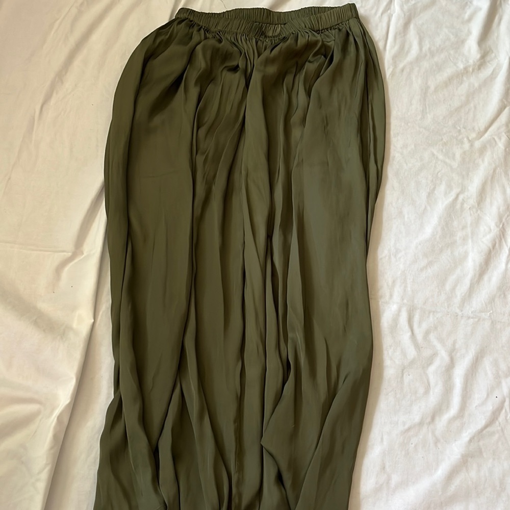 Kori silky boho maxi skirt with pockets